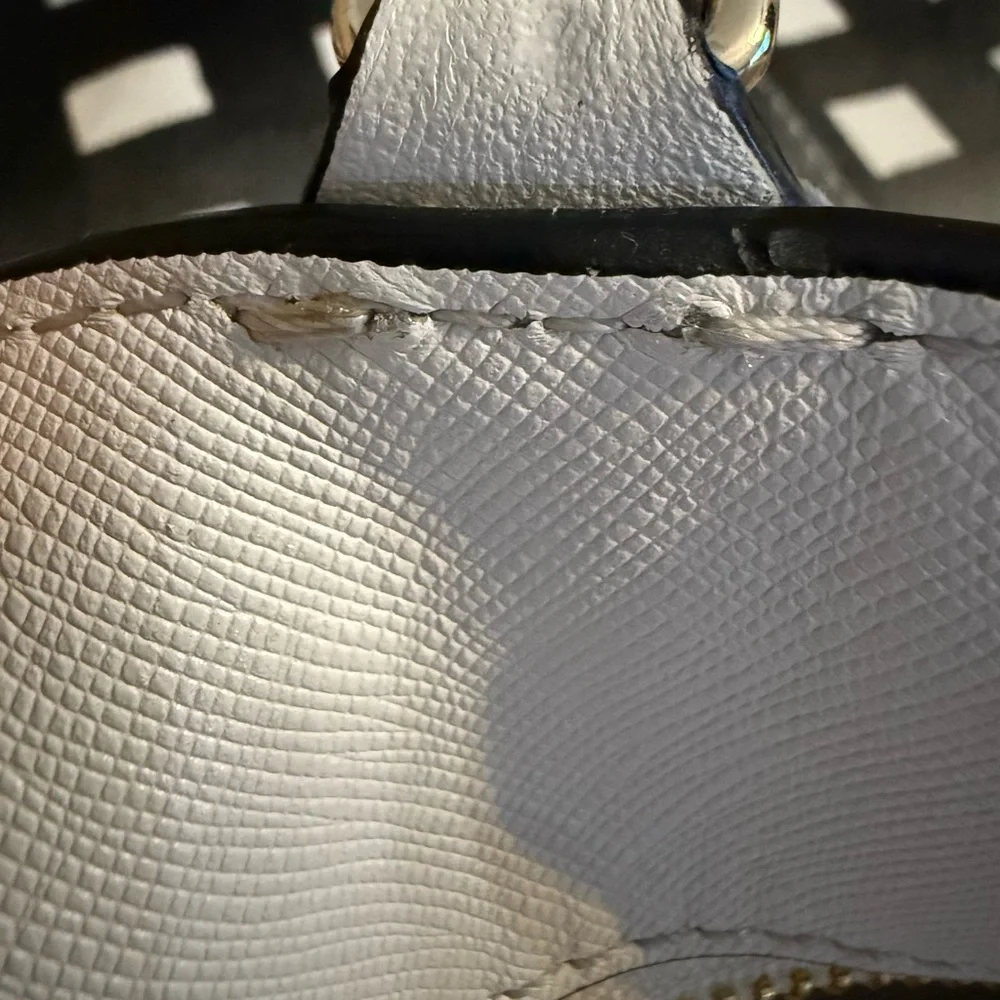 Coach Madison East West Tote Gingham Black & White Print Saffiano Leather - Picture 13 of 17